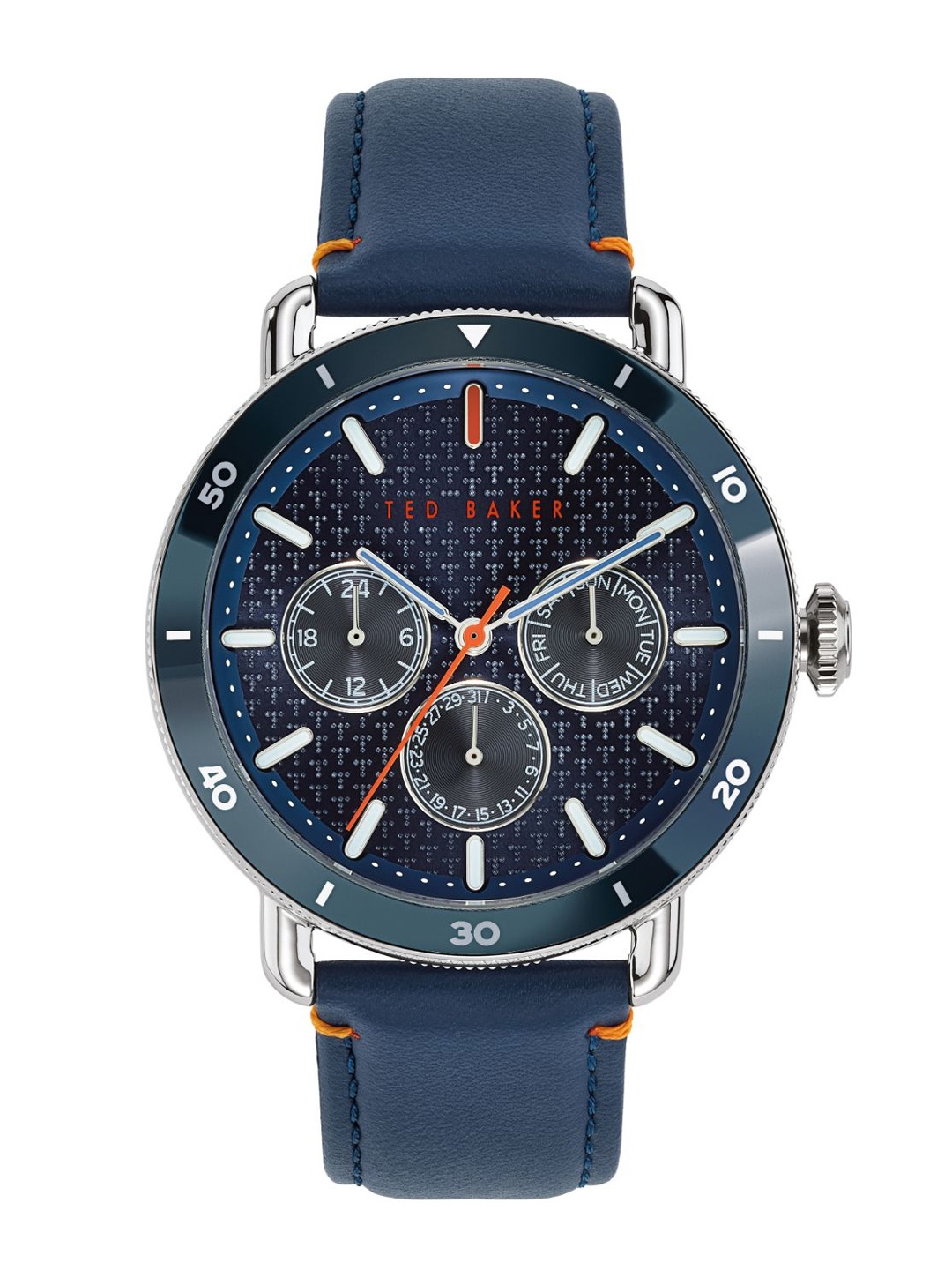

Ted Baker Men Blue Dial & Blue Leather Straps Analogue Watch BKPMGS001