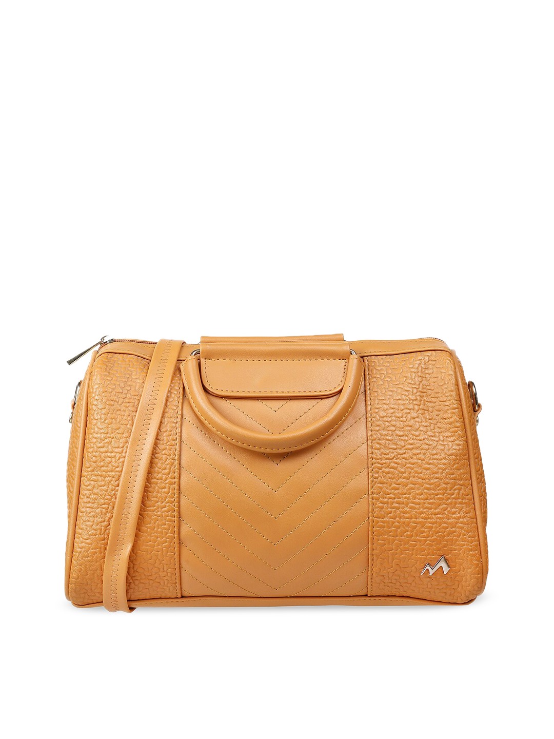 

Metro Yellow Textured Structured Sling Bag with Cut Work