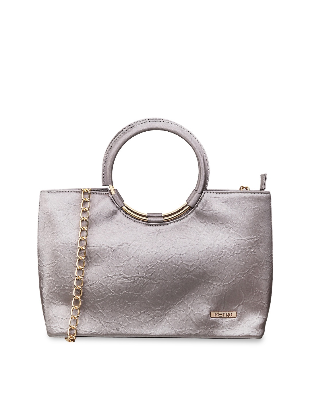 

Metro Grey Textured Structured Handheld Bag
