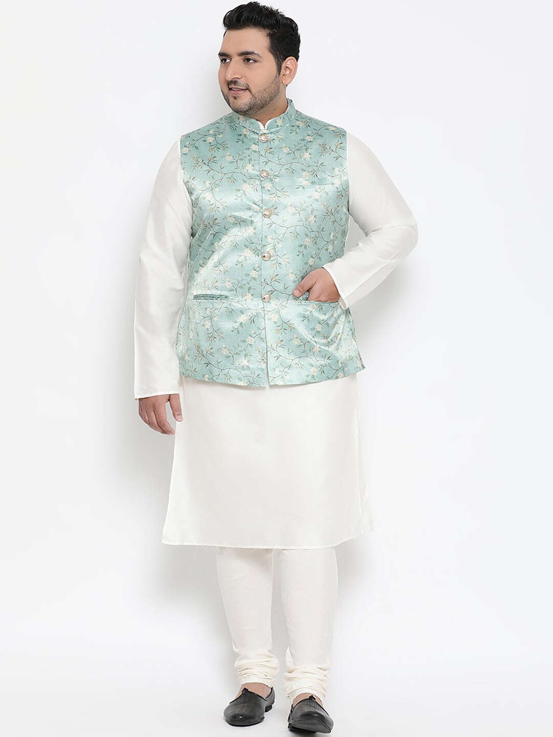 

KISAH PLUS Men Green Kurta with Pyjamas