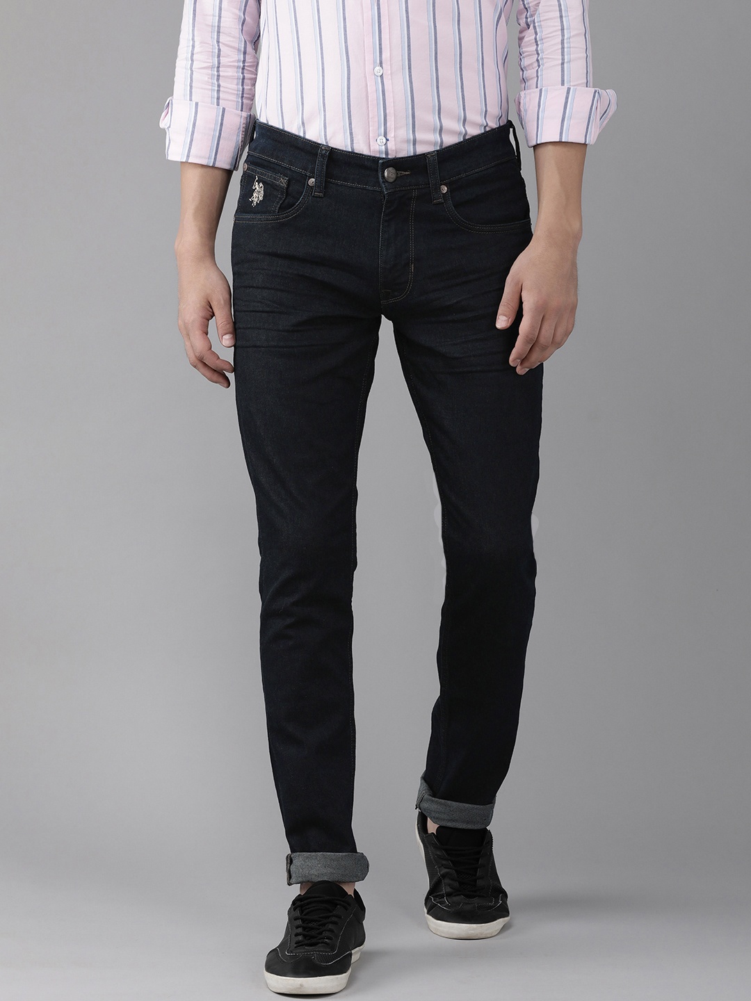 

U S Polo Assn Denim Co Men Blue Brandon Slim Tapered Fit Stretchable Jeans