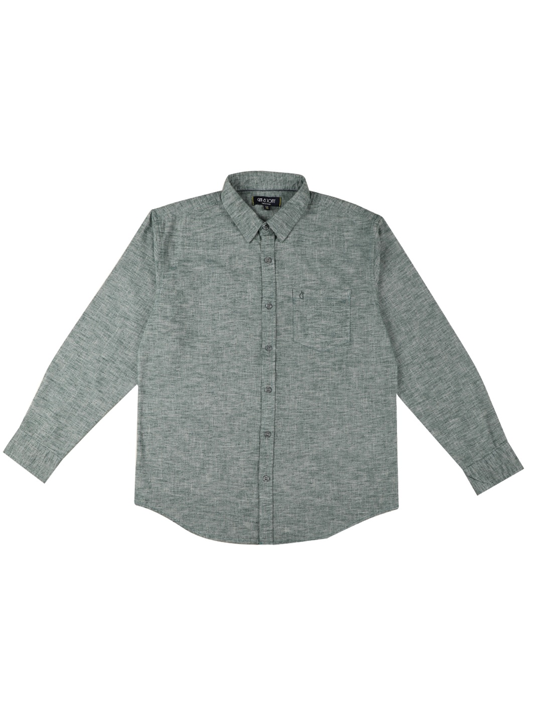 

Gini and Jony Boys Green Printed Casual Shirt