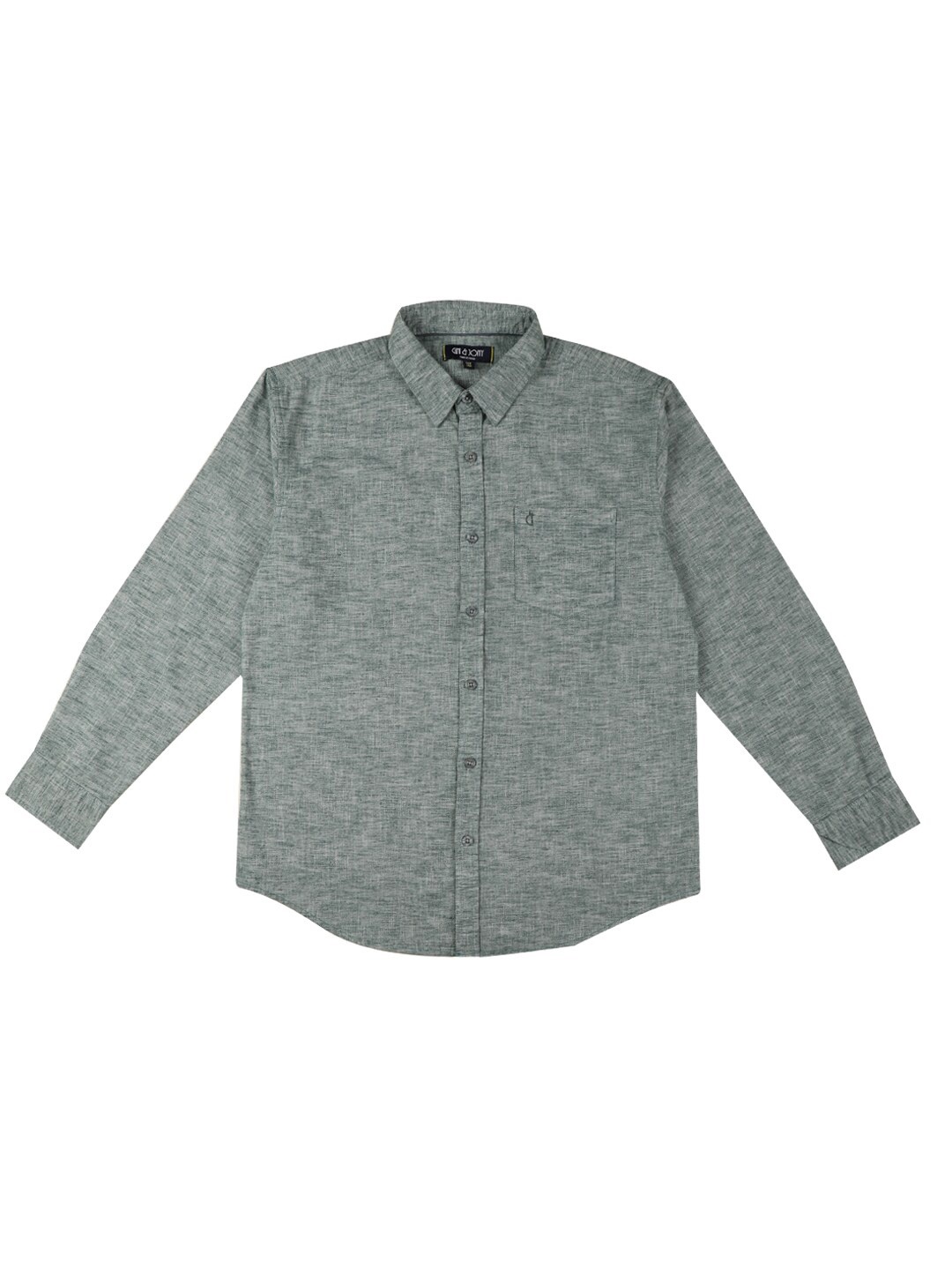 

Gini and Jony Boys Green Printed Casual Shirt
