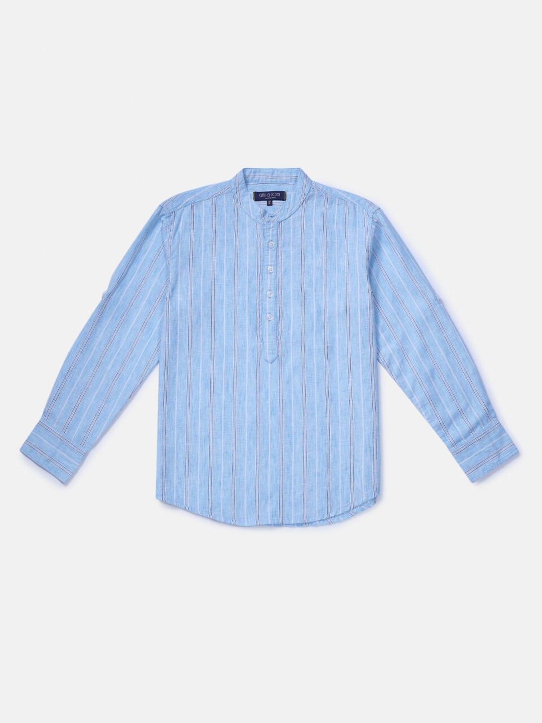 

Gini and Jony Boys Blue Printed Casual Shirt