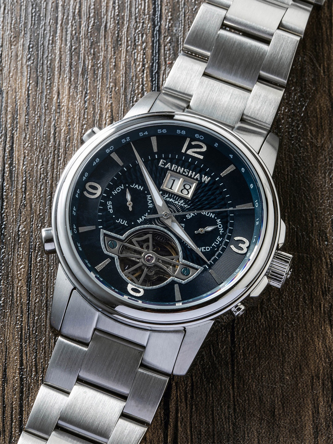 

EARNSHAW Marylebone Grand Date Open Heart Automatic Blue Dial Watch - ES-8177-22