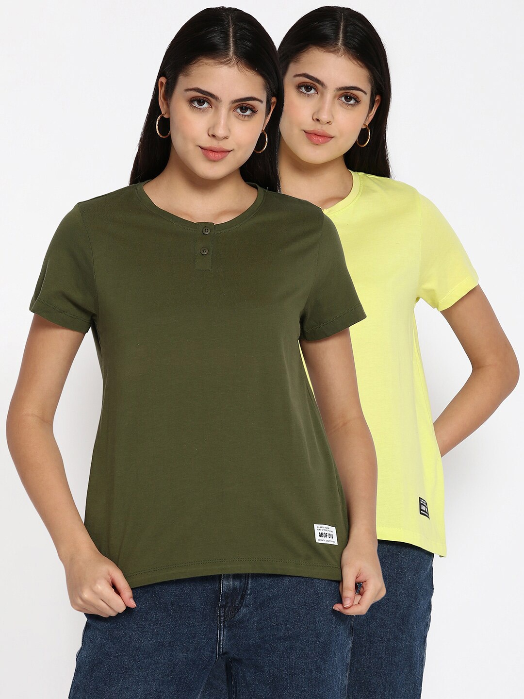 

abof Women Yellow 2 T-shirt