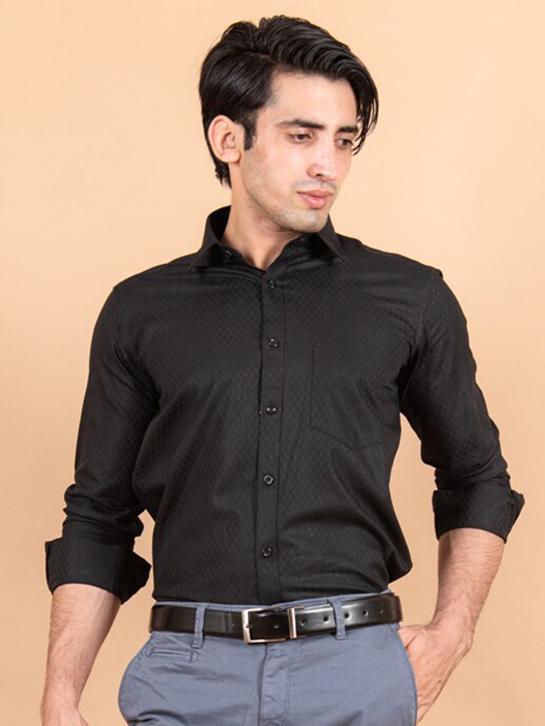 

Tistabene Men Black Comfort Casual Shirt