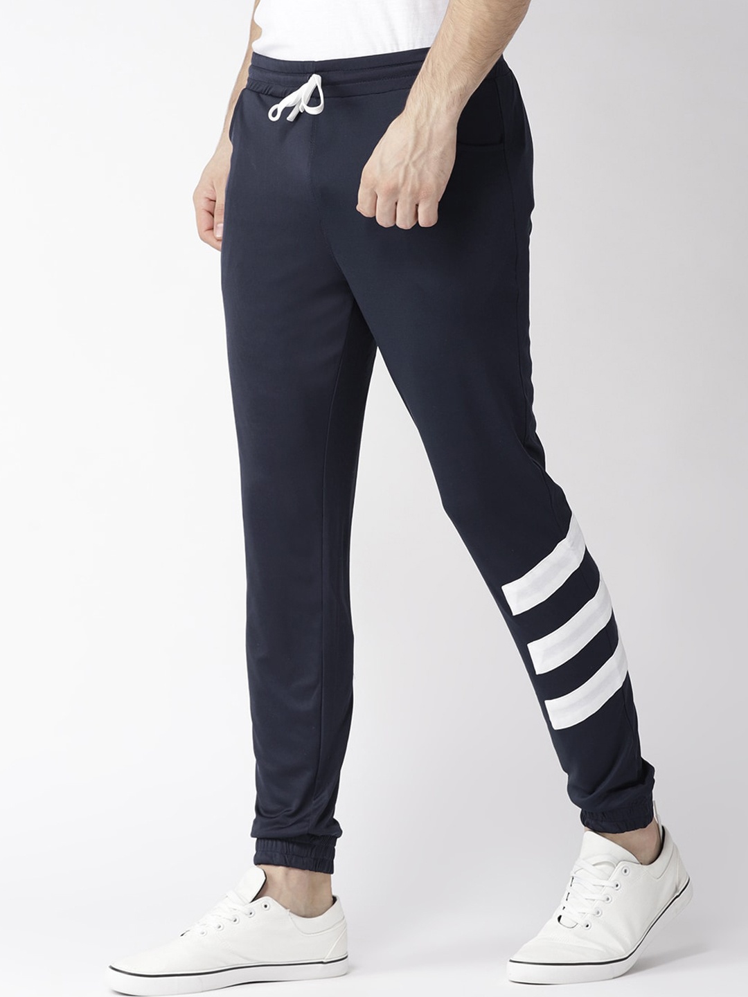 

Hubberholme Men Navy Blue Solid Straight-Fit Joggers