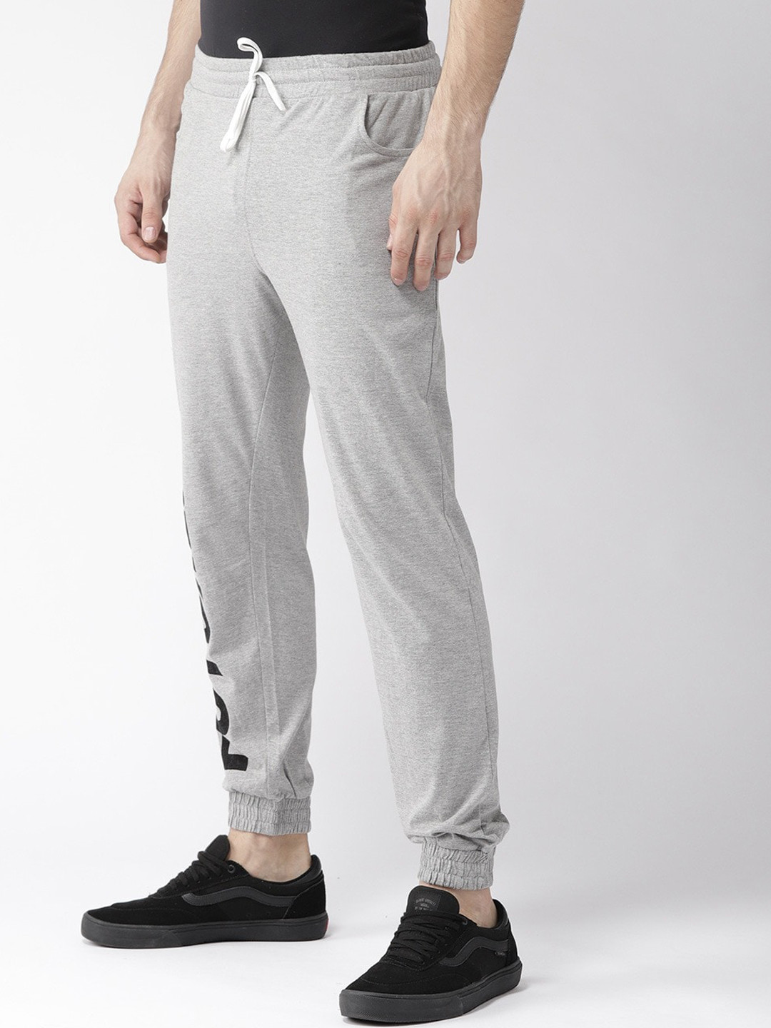 

Hubberholme Men Grey Melange Solid Track Pants
