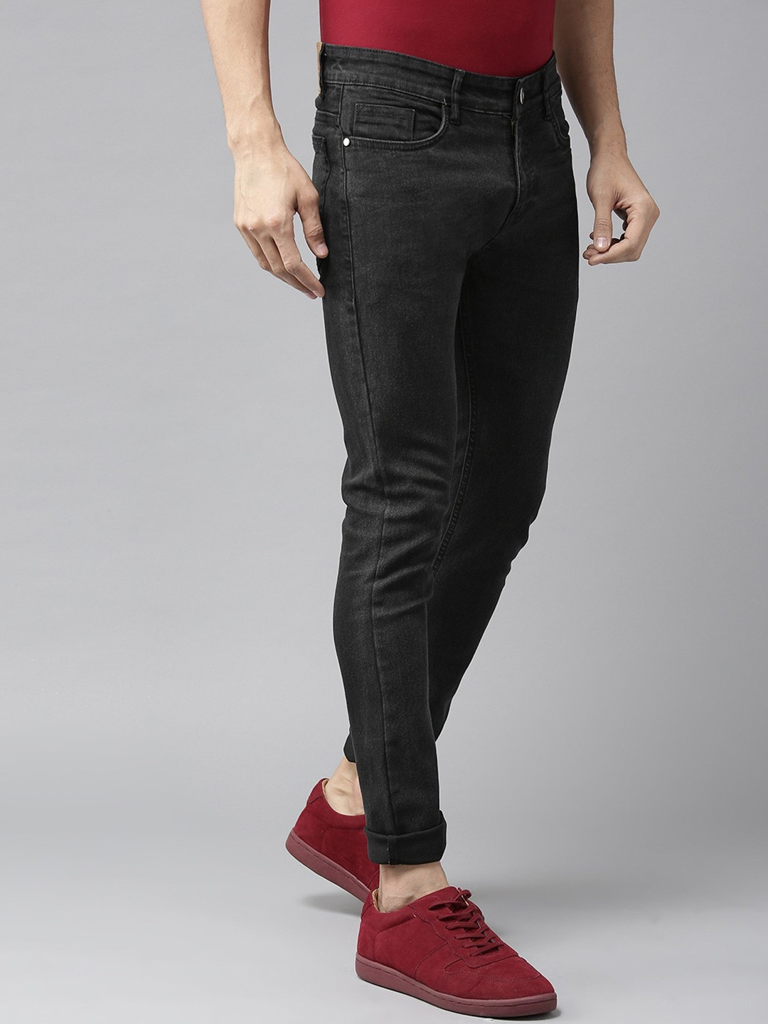 

Hubberholme Men Black Comfort Slim Fit Stretchable Jeans