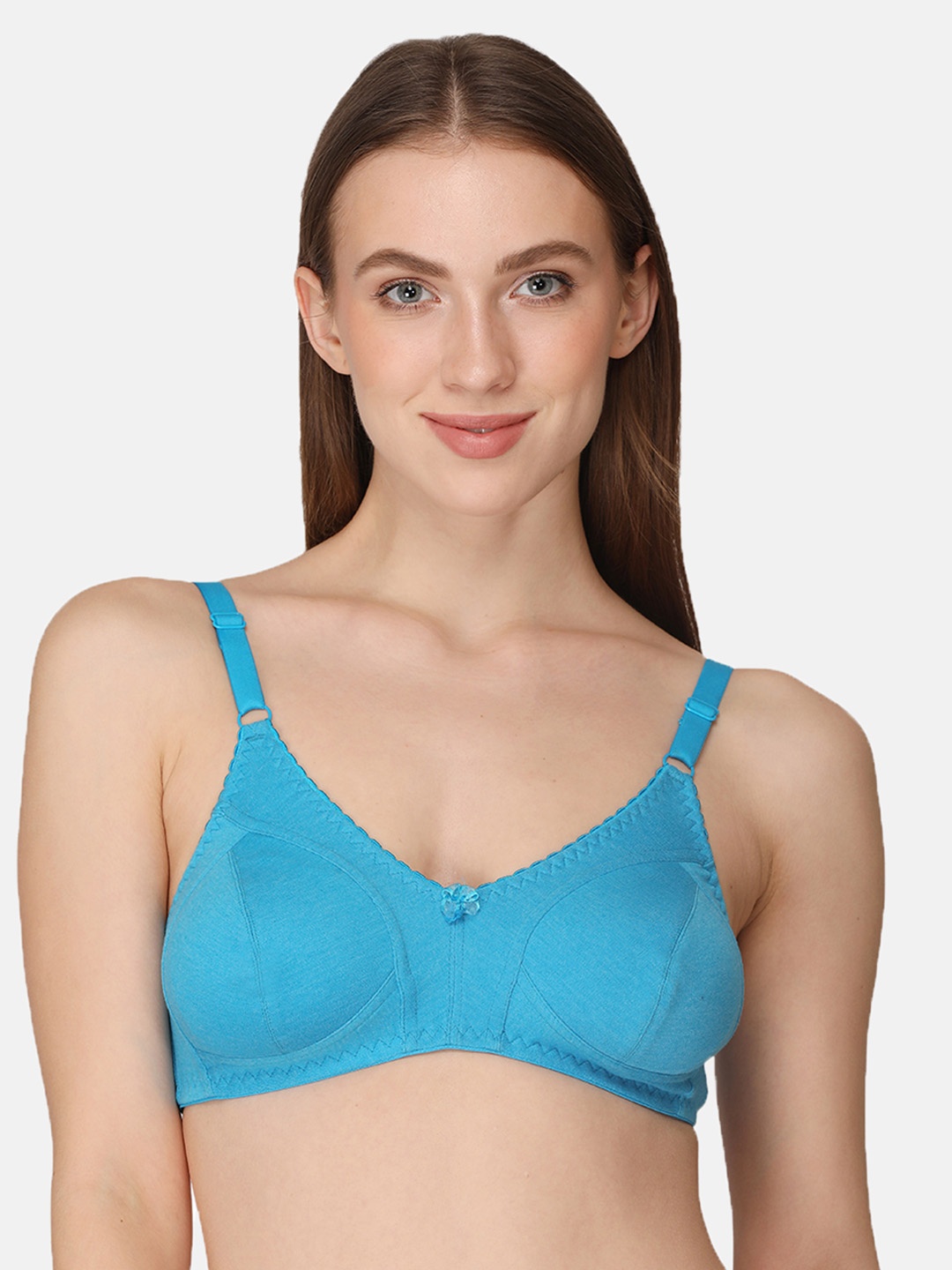 

LOTUSLEAF Blue Non-Padded & Non-Wired Seamless Bra