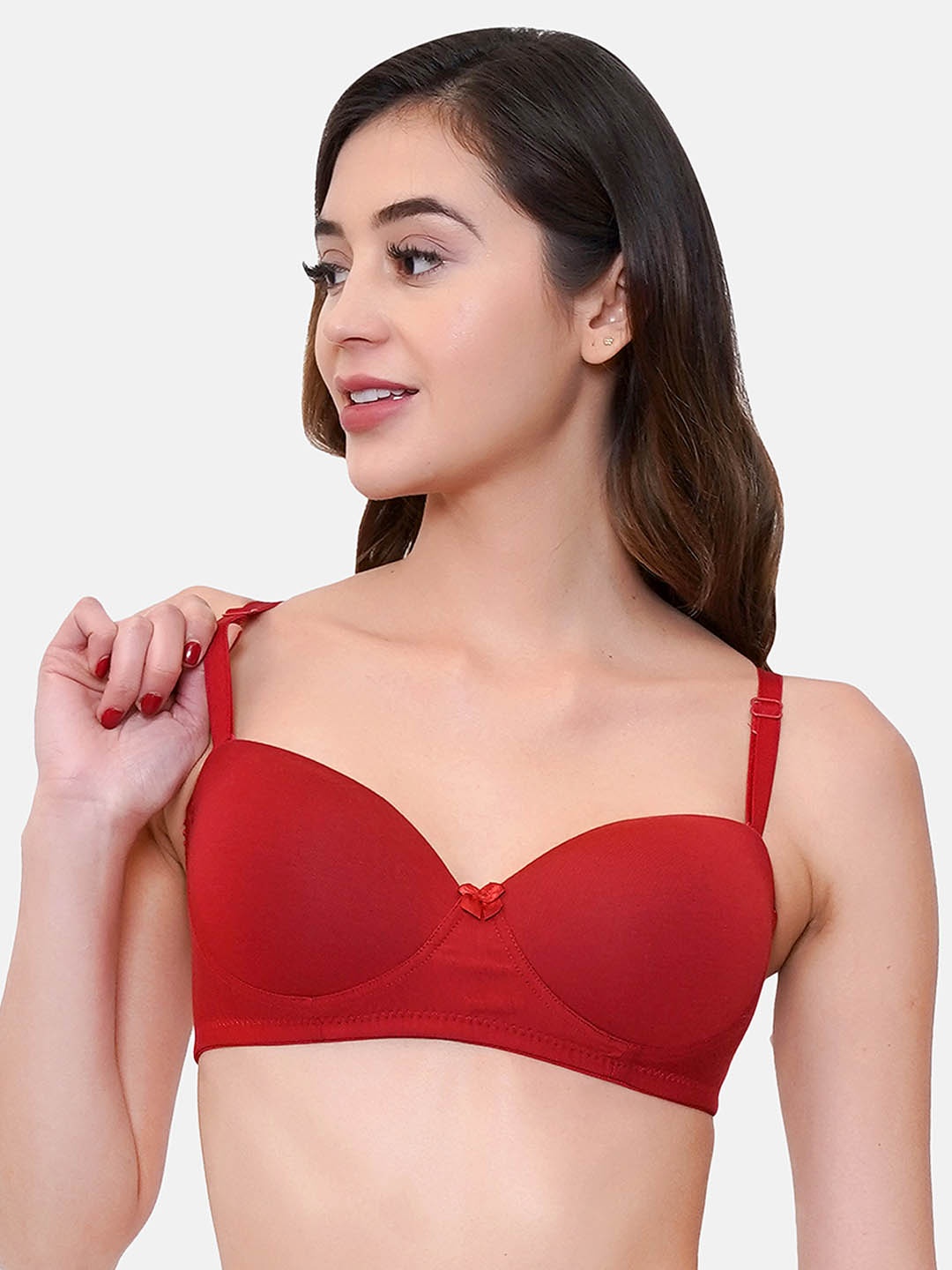 

LOTUSLEAF Red Bra Lightly Padded