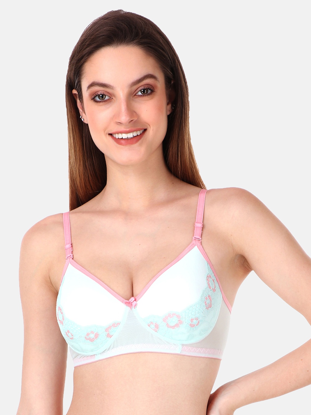 

LOTUSLEAF Women Sea Green t- shirt Bra