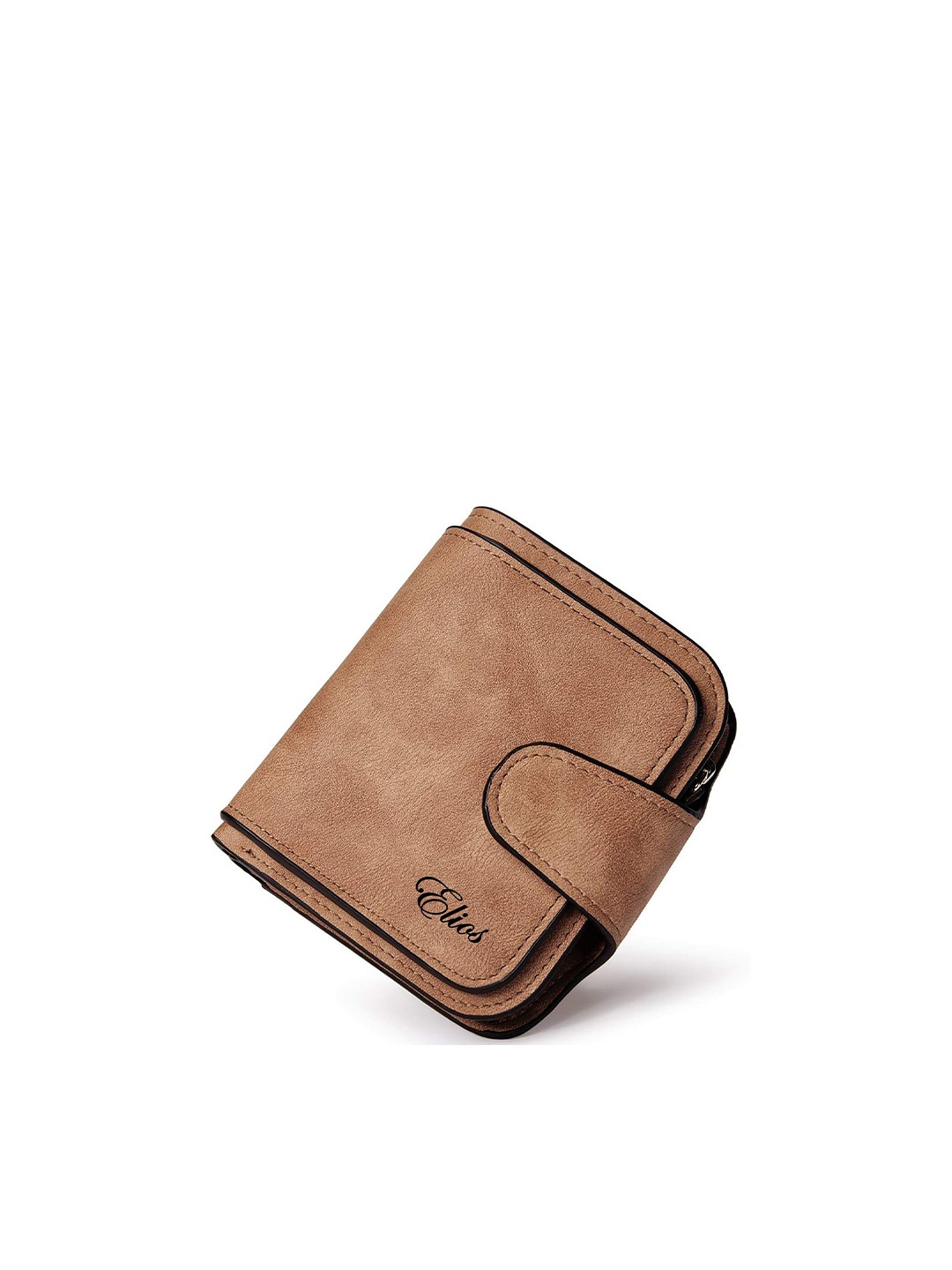 

Elios Unisex Brown PU Card Holder Wallet