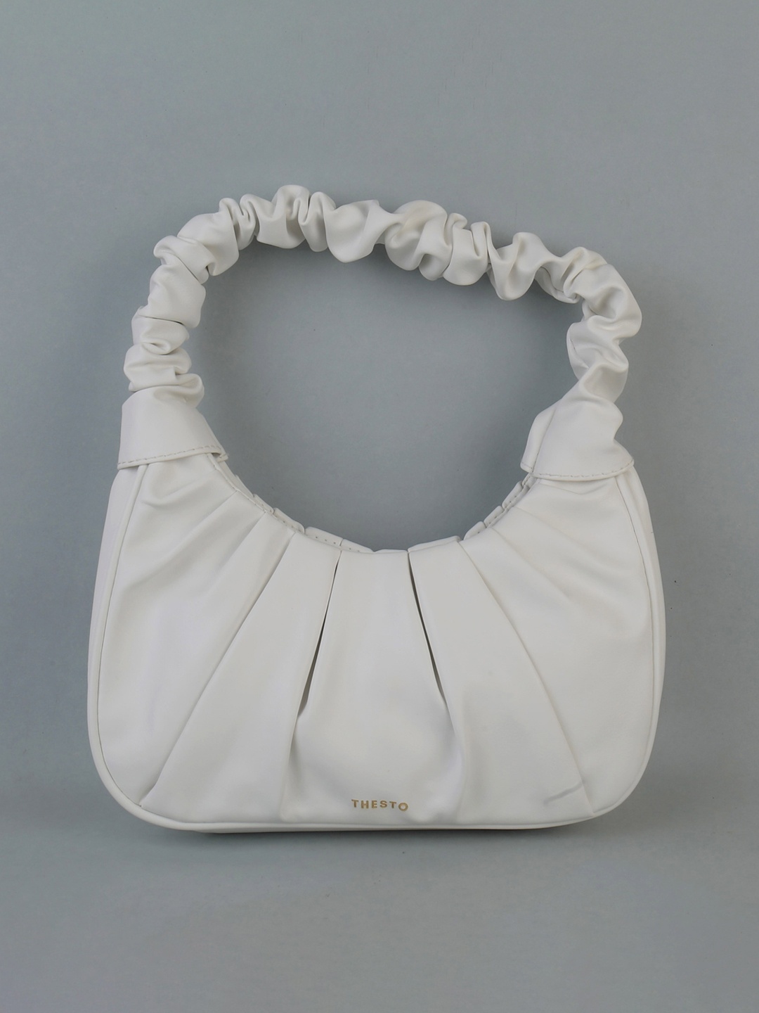 

THESTO White Half Moon Hobo Bag