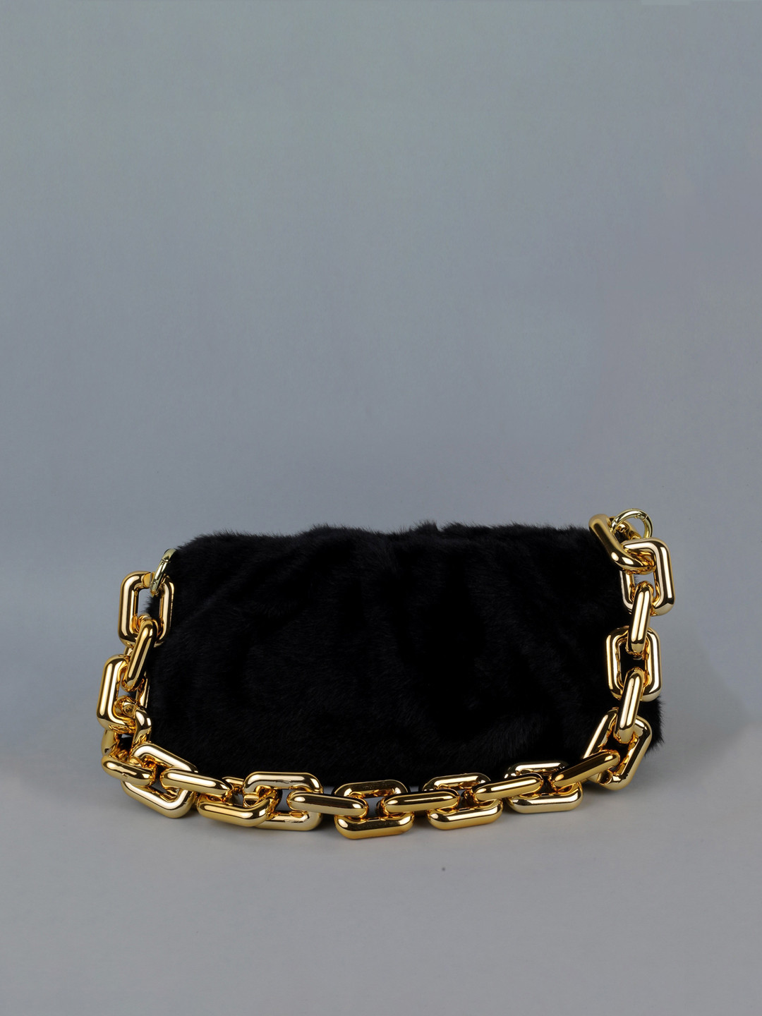 

THESTO Black PU Structured Sling Bag with Cut Work