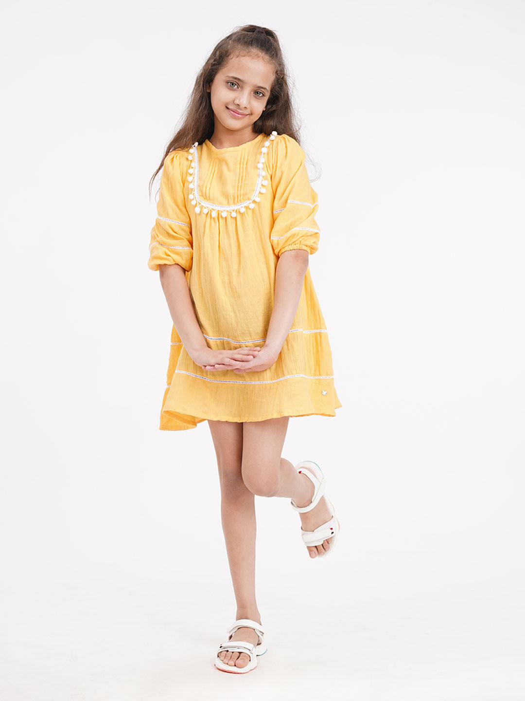 

Ed-a-Mamma Yellow A-Line Dress