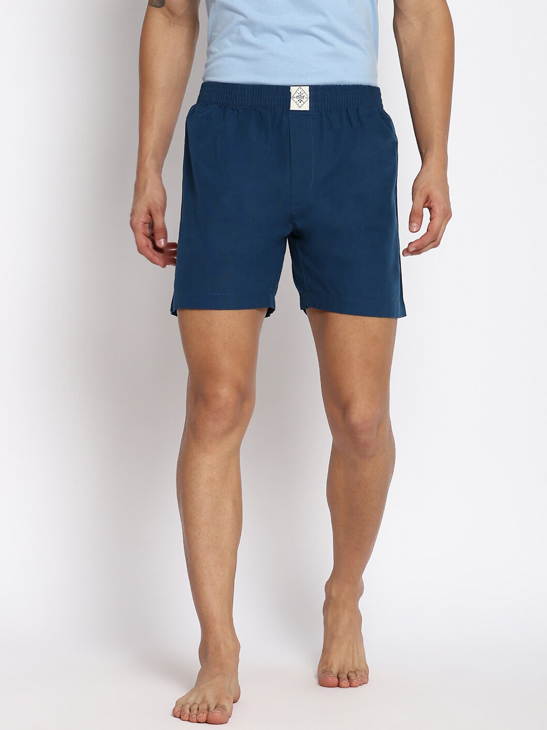 

abof Men Blue Sports Shorts