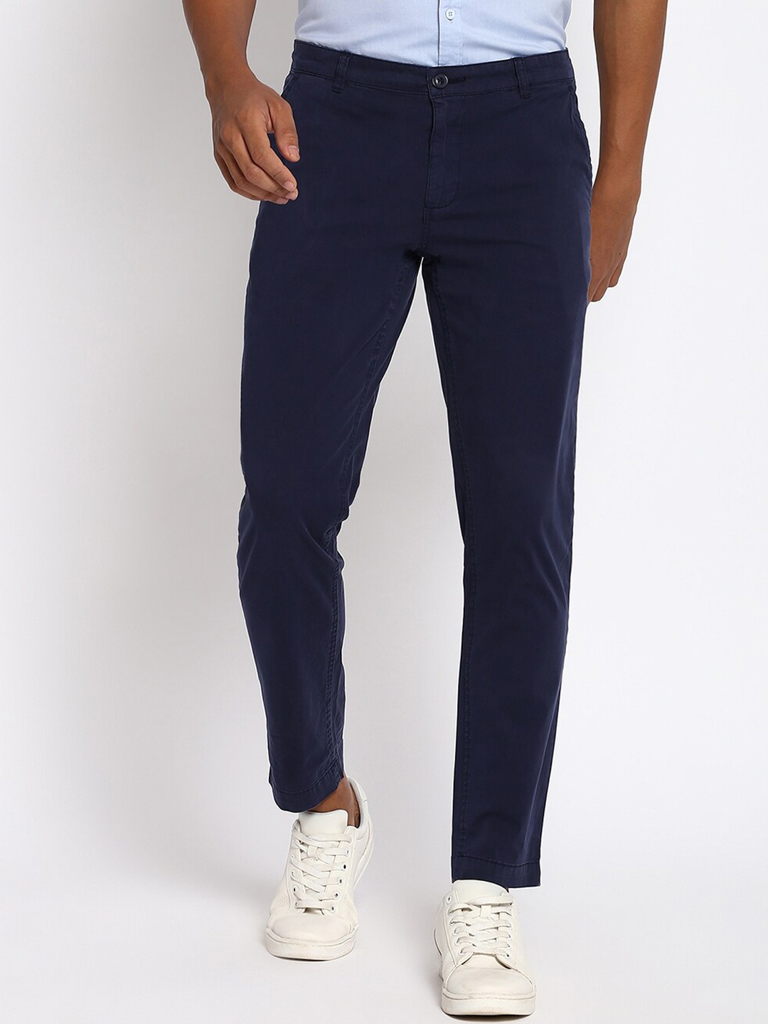 

abof Men Navy Blue Trousers