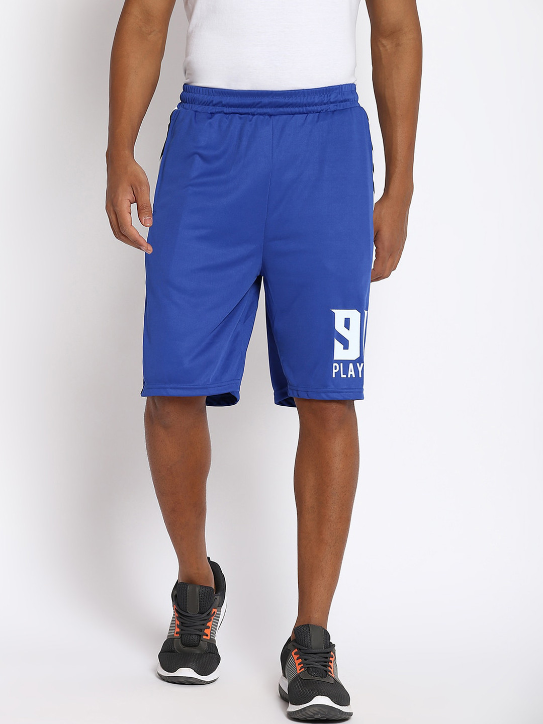 

abof Men Blue Sports Shorts