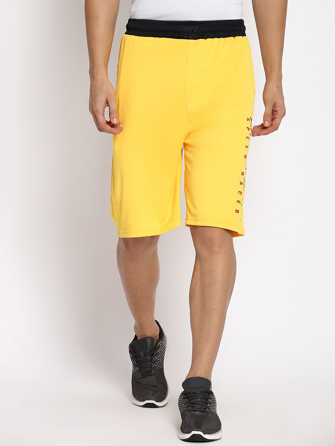 

abof Men Yellow Sports Shorts