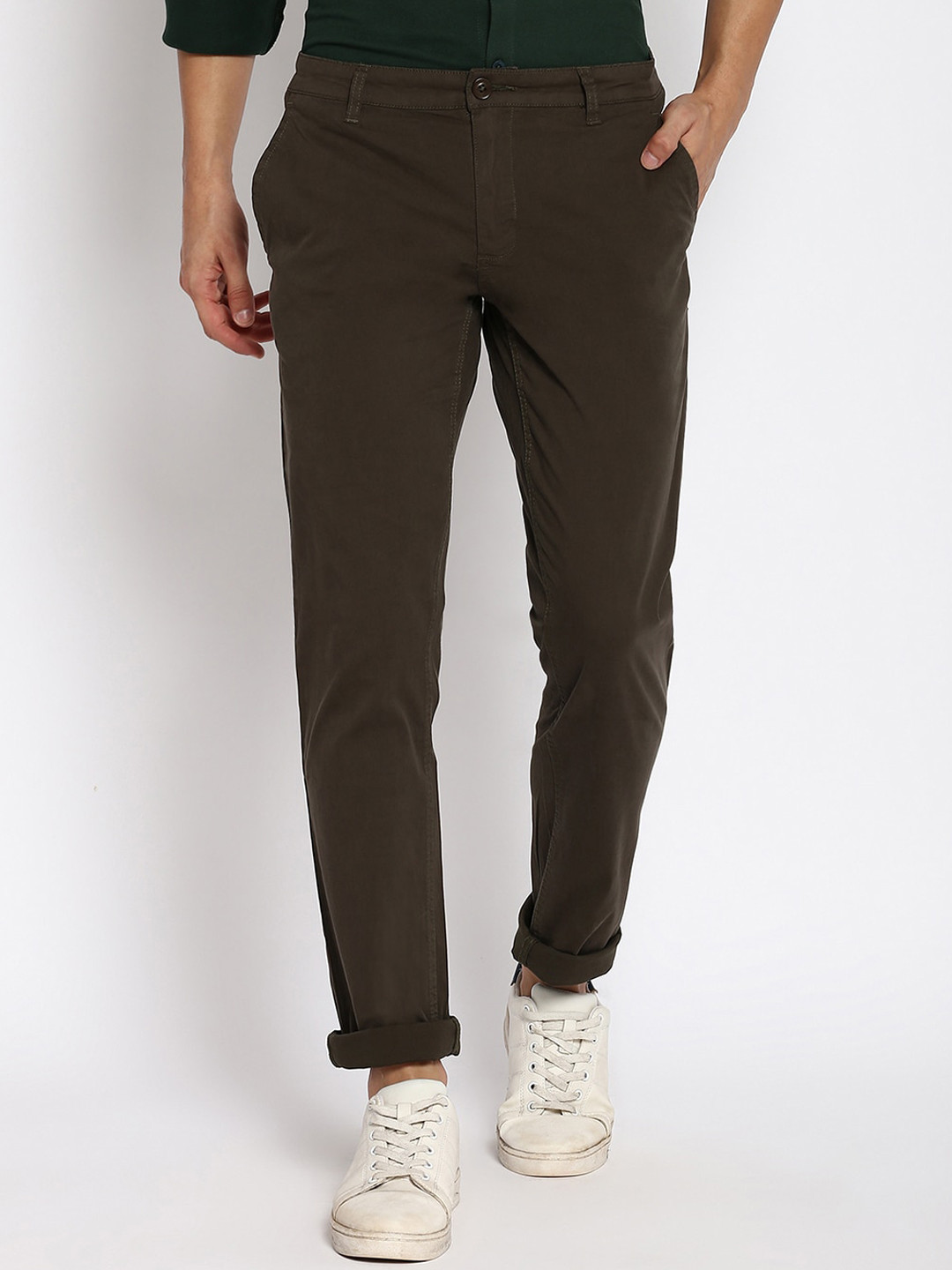

abof Men Brown Regular Fit Trousers