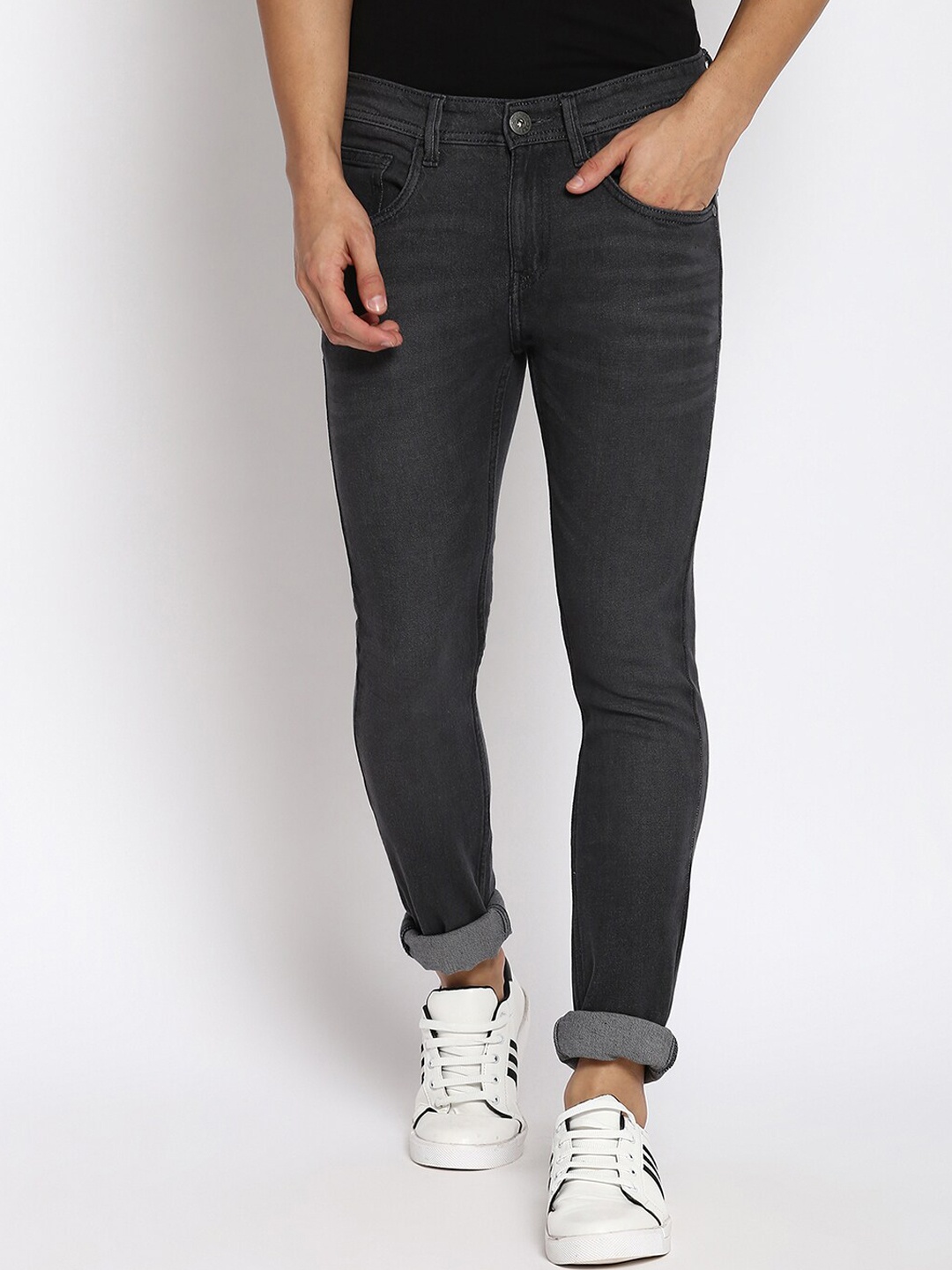 

abof Men Grey Skinny Fit Jeans