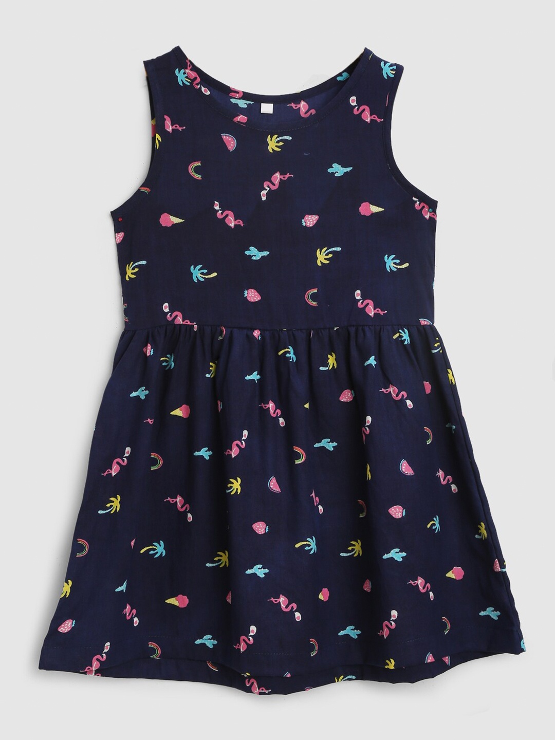 

KIDSCRAFT Navy Blue & dark sapphire Peplum Dress