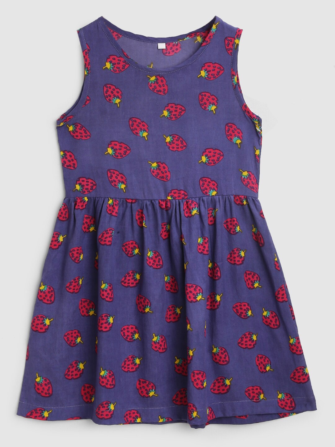 

KIDSCRAFT Purple Conventional Print Fit and Flare Dress