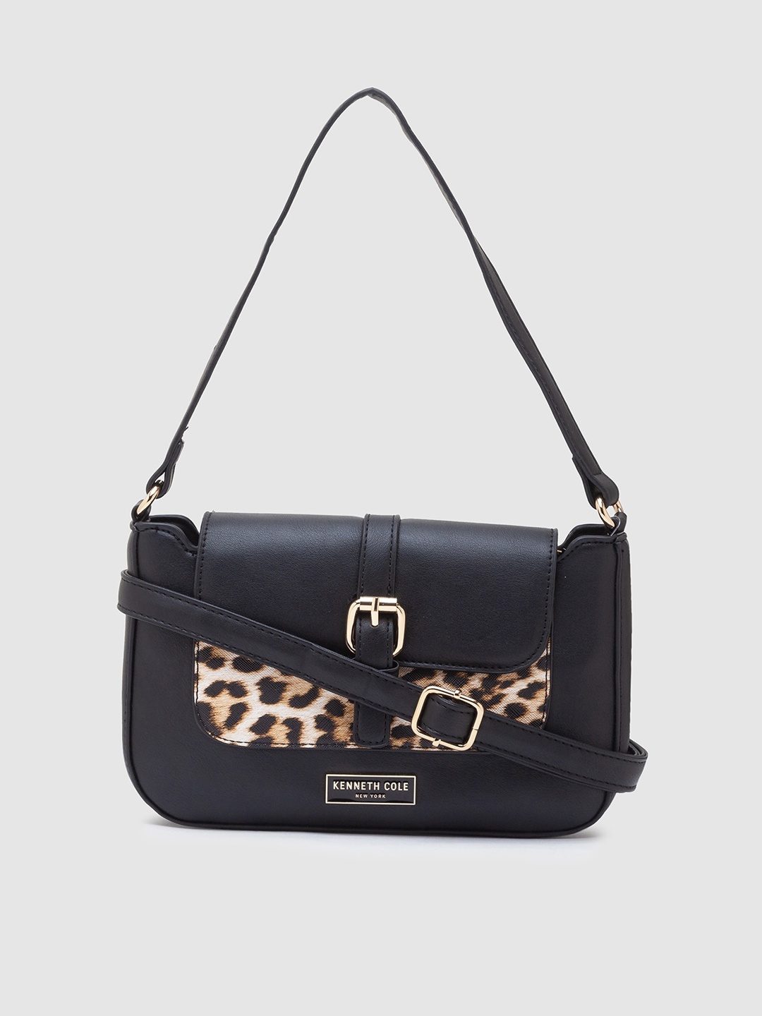 

Kenneth Cole Black Animal PU Shoulder Bag