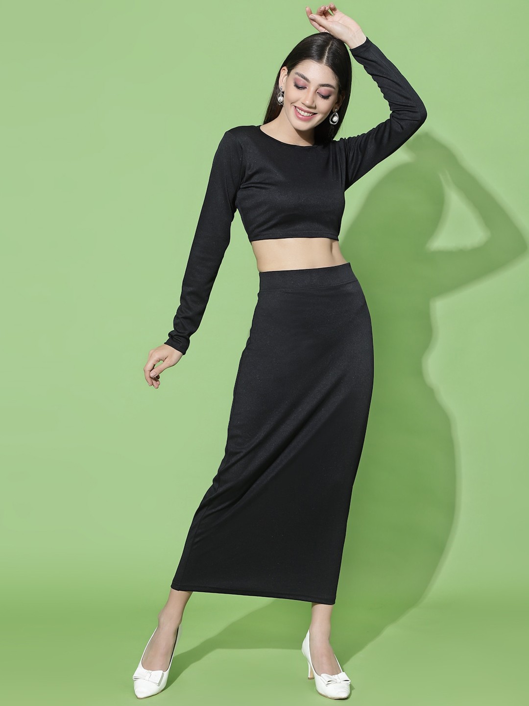 

Selvia Women Black Solid Co-Ords