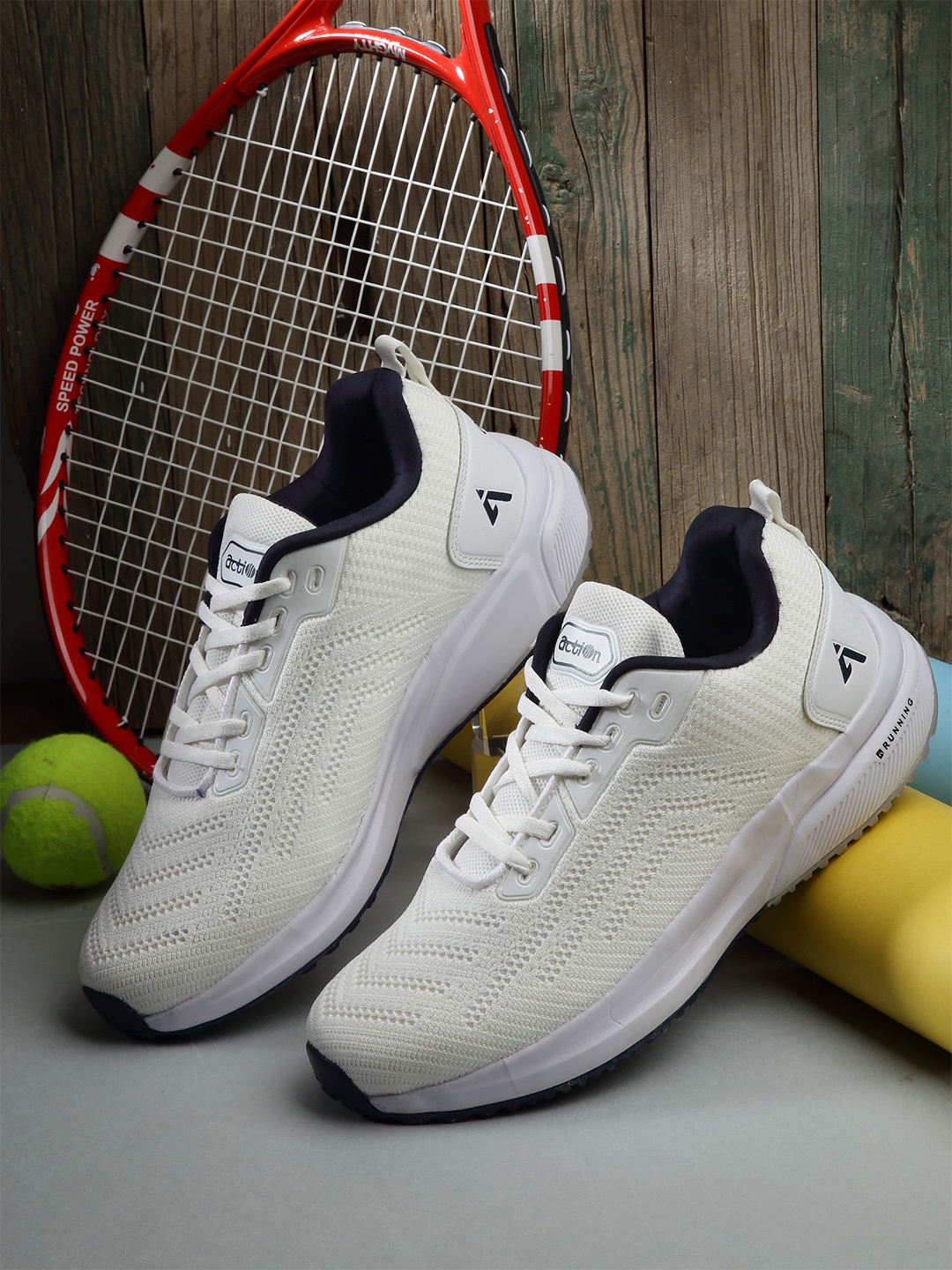 

Action Men White Textured Sneakers