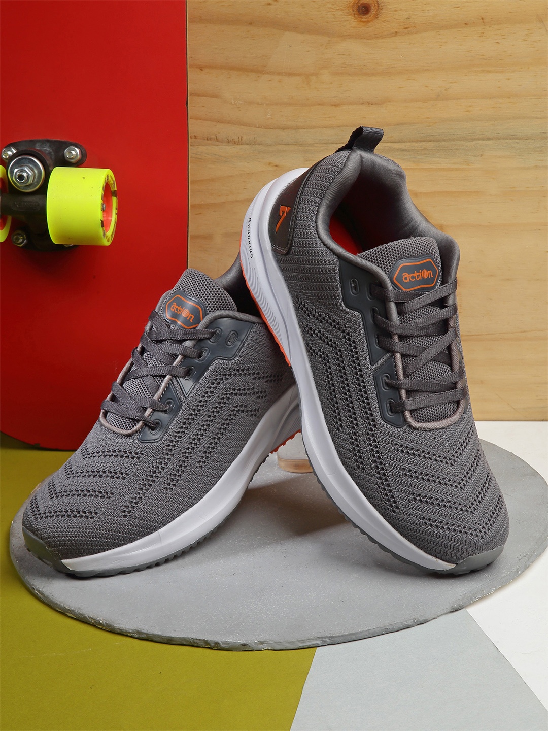 

Action Men Grey Woven Design Sneakers