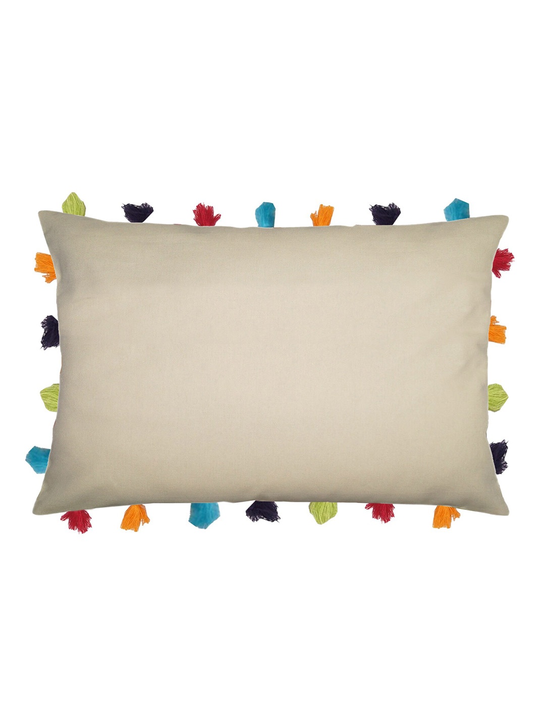 

Lushomes Beige & Orange Rectangle Cushion Covers