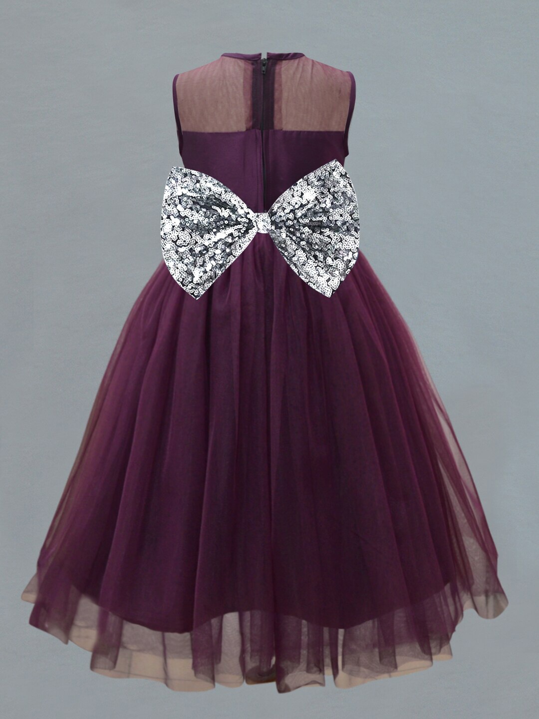 

A T U N Purple Net Maxi Dress