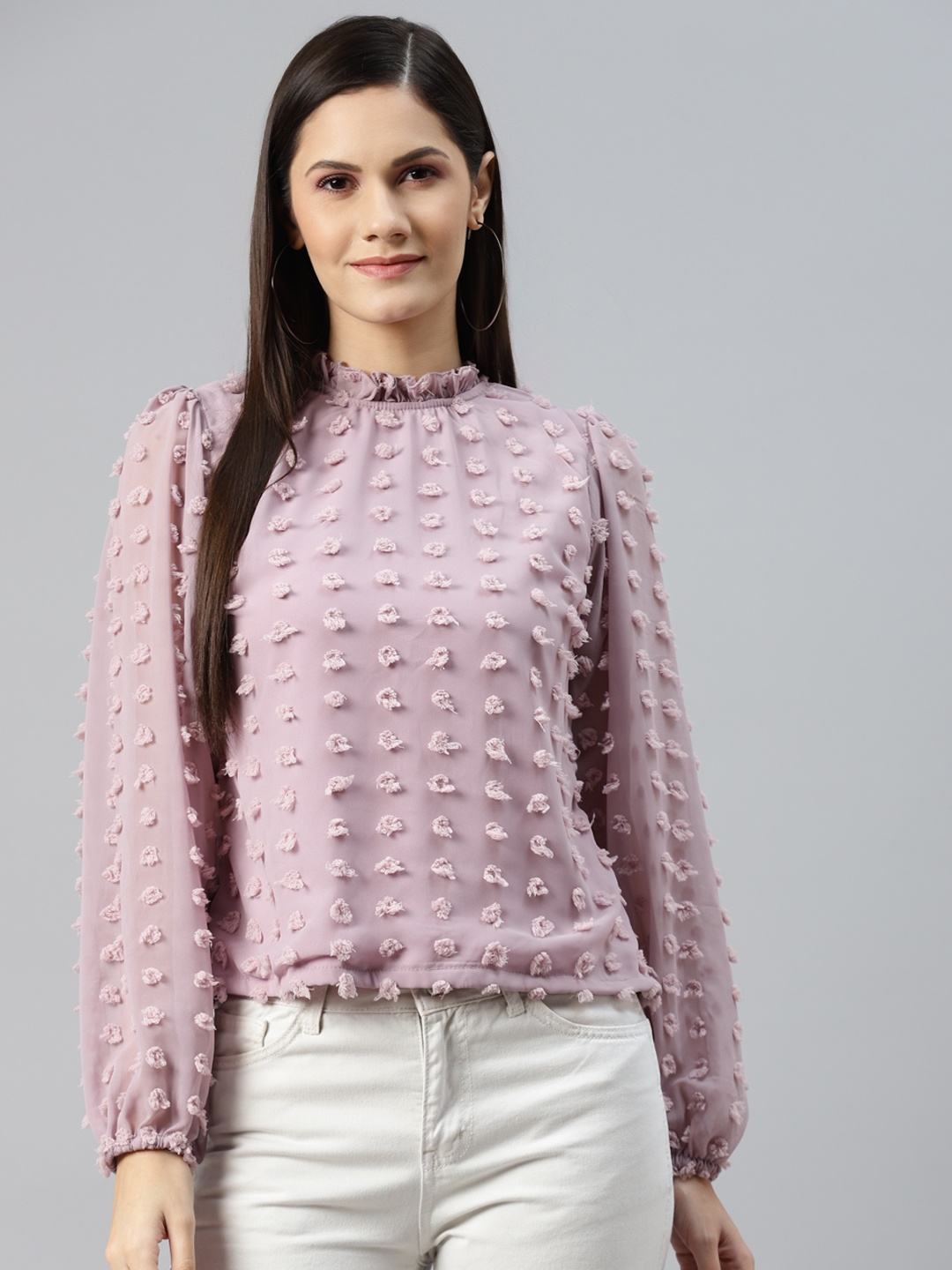

plusS Lavender Georgette Top