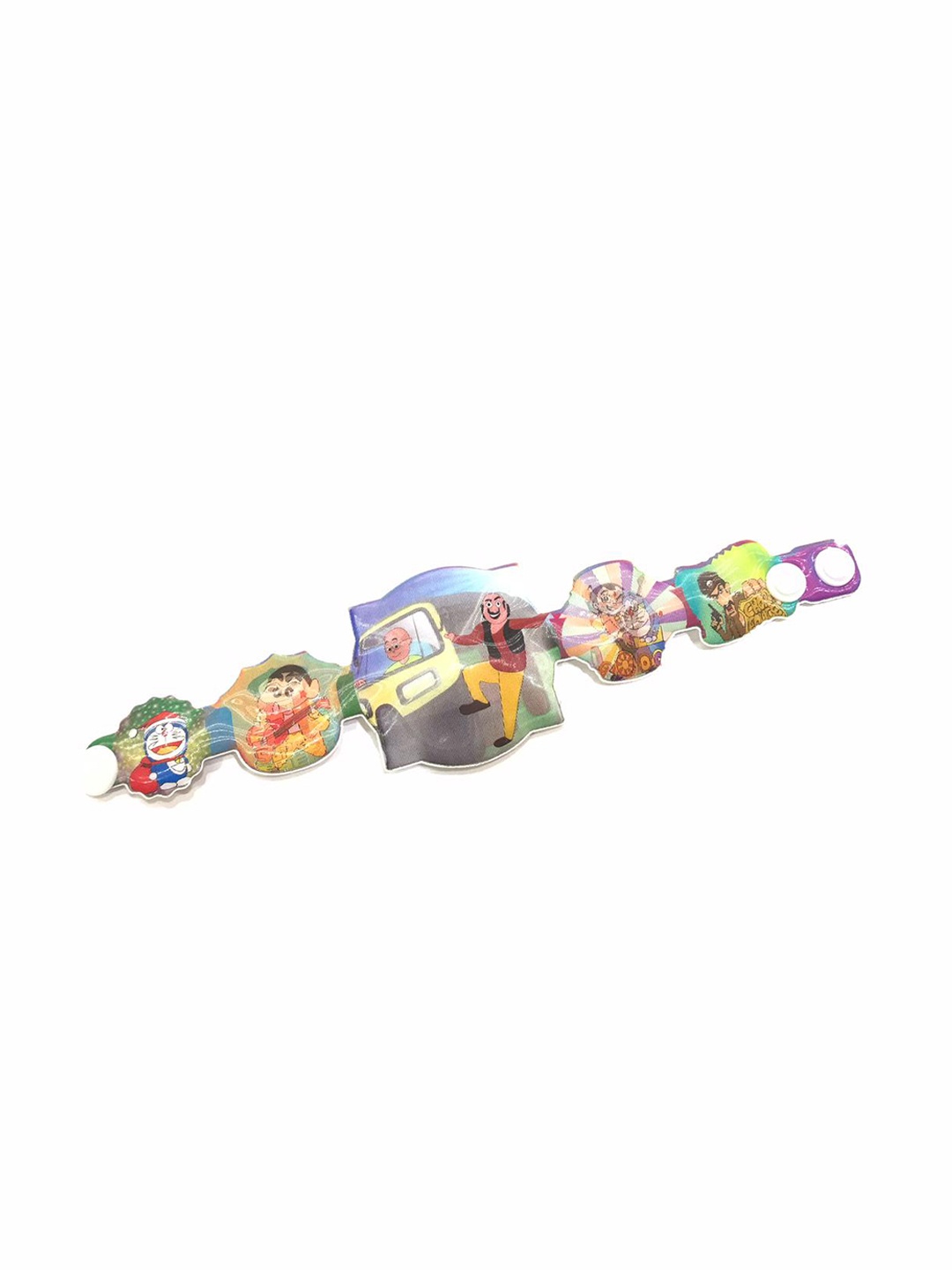 

MORKANTH JEWELLERY Green & Yellow Motu Patlu Cartoon Light belt Rakhi
