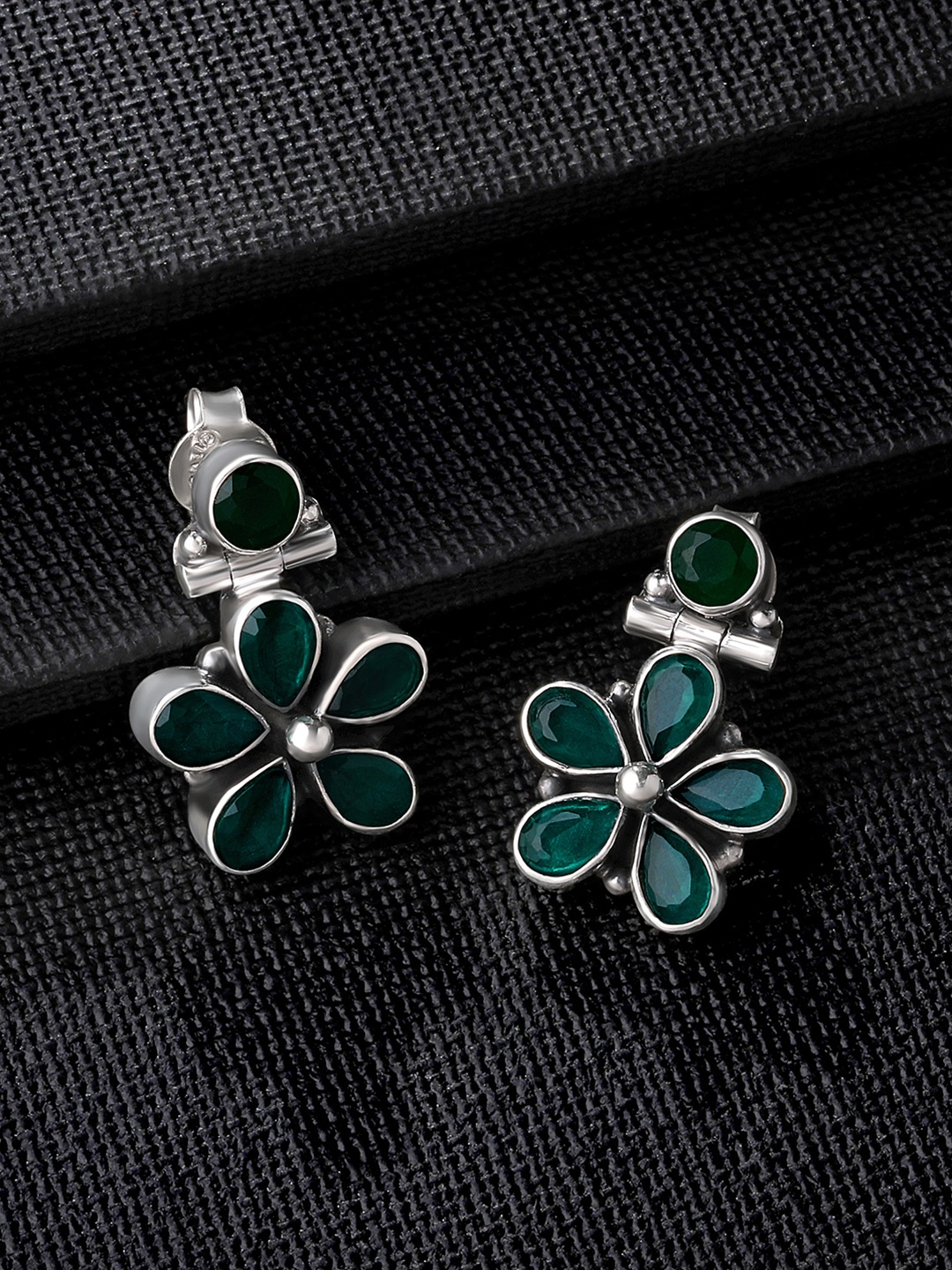 

Silvora by Peora Green Contemporary Drop Earrings