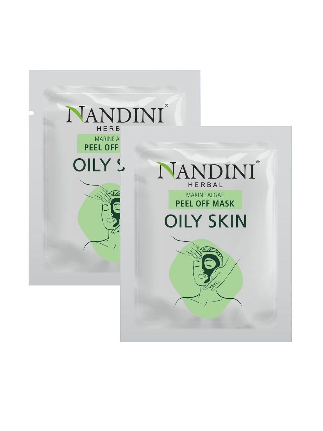 

Nandini Herbal Set of 2 Marine Algae Peel Off Mask 30 gm, Green