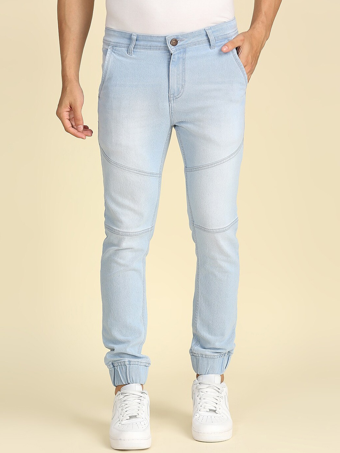 

High Star Men Blue Slim Fit Heavy Fade Stretchable Jeans