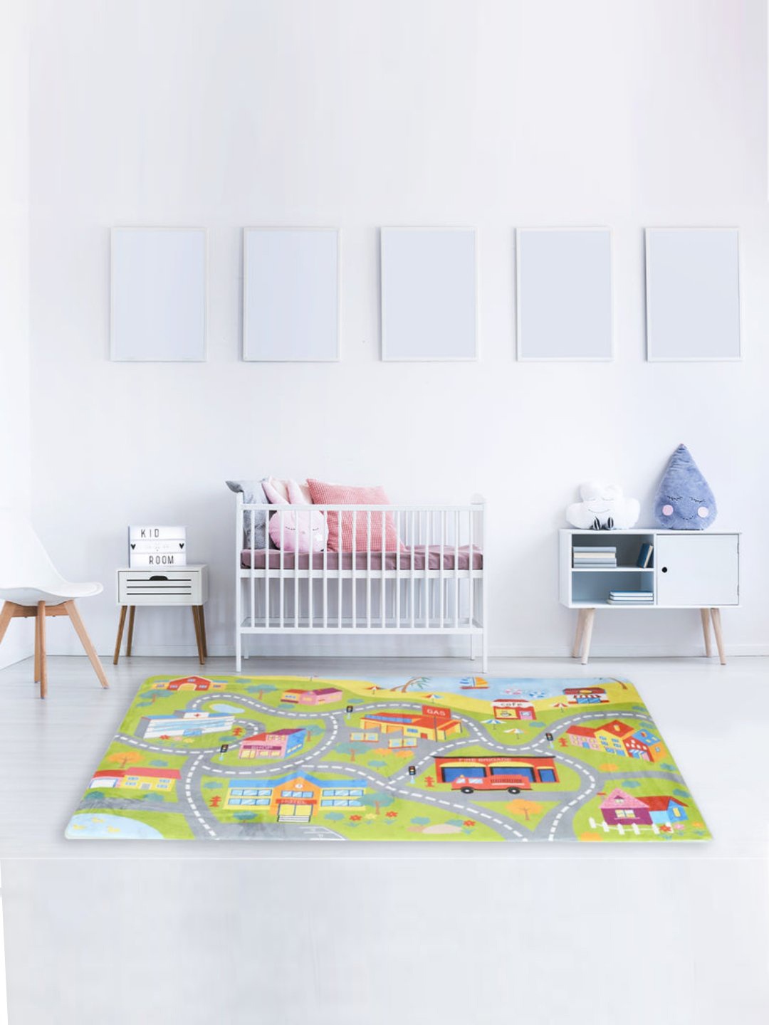 

Athome by Nilkamal Kids Green & Red Printed Anti-Skid Carpet