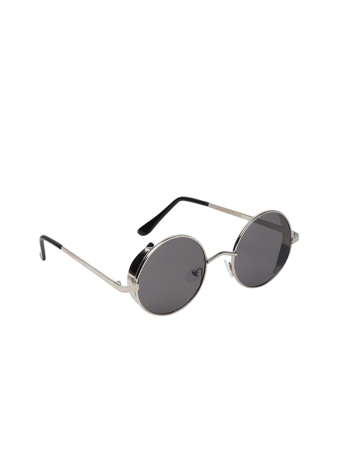 

CRIBA Unisex Grey Lens & Gunmetal-Toned Sunglasses with UV Protected Lens RND_GRYNBLK