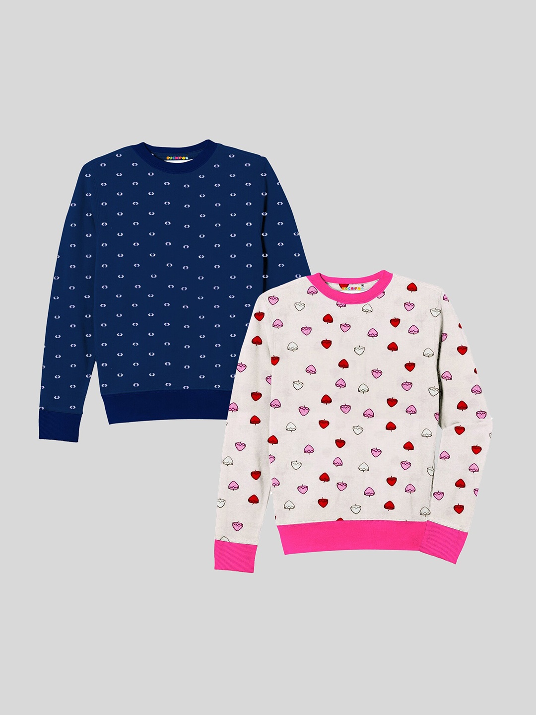 

KUCHIPOO Girls Multicoloured Printed Sweatshirt, Multi