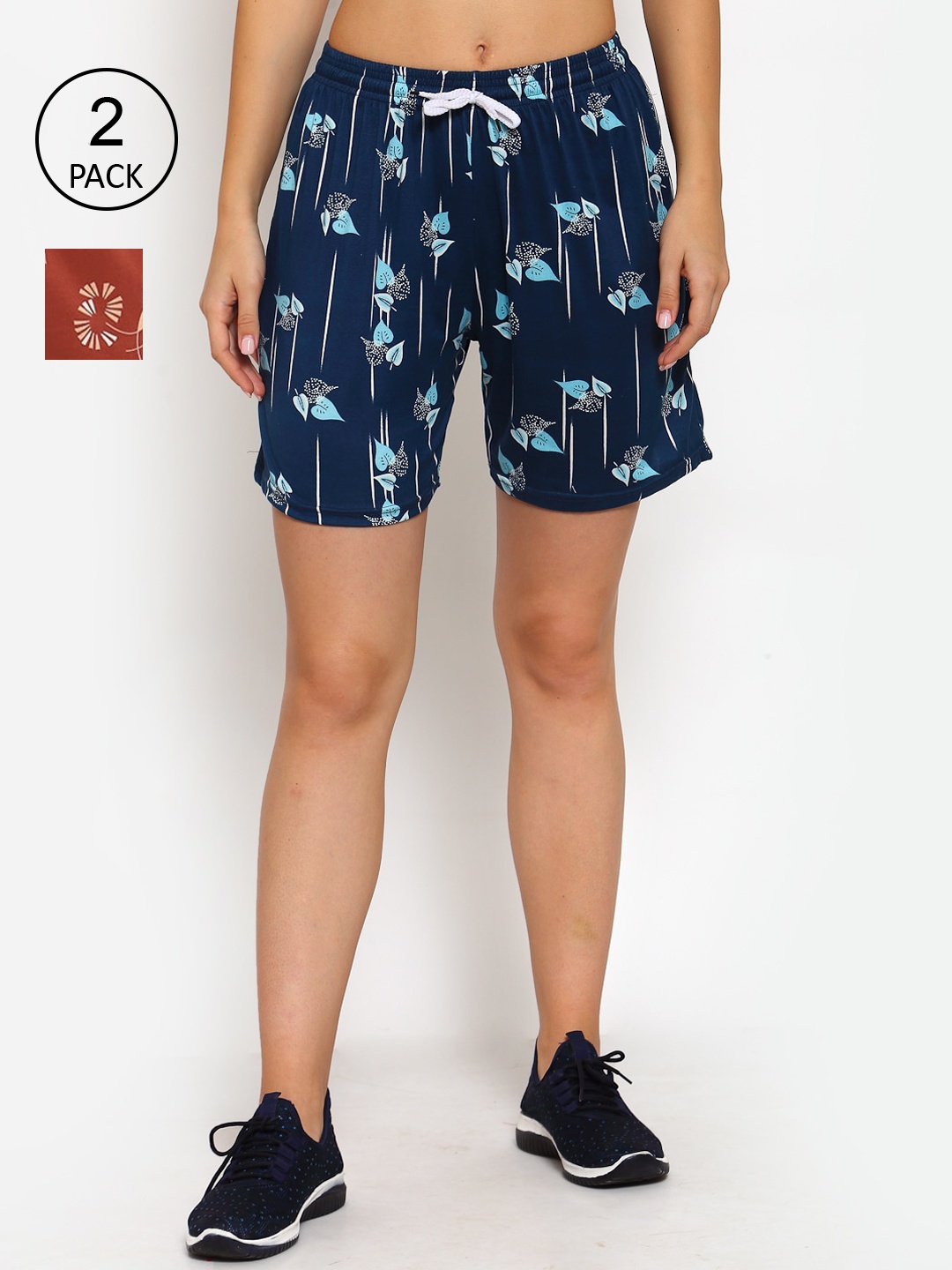 

KLOTTHE Women Red Printed Outdoor Shorts