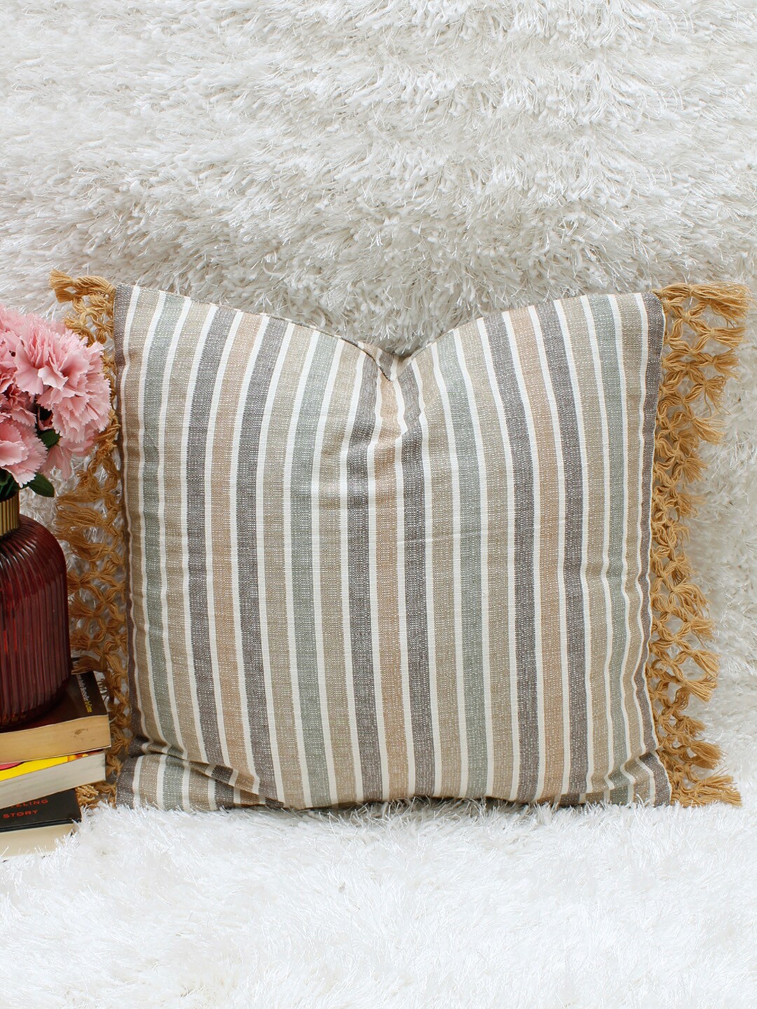 

AVI Living Brown Striped Square Cushion Covers