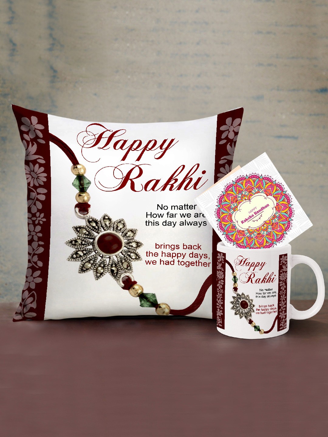 

TIED RIBBONS Multicoloured Printed Rakhi Gift Set, Multi