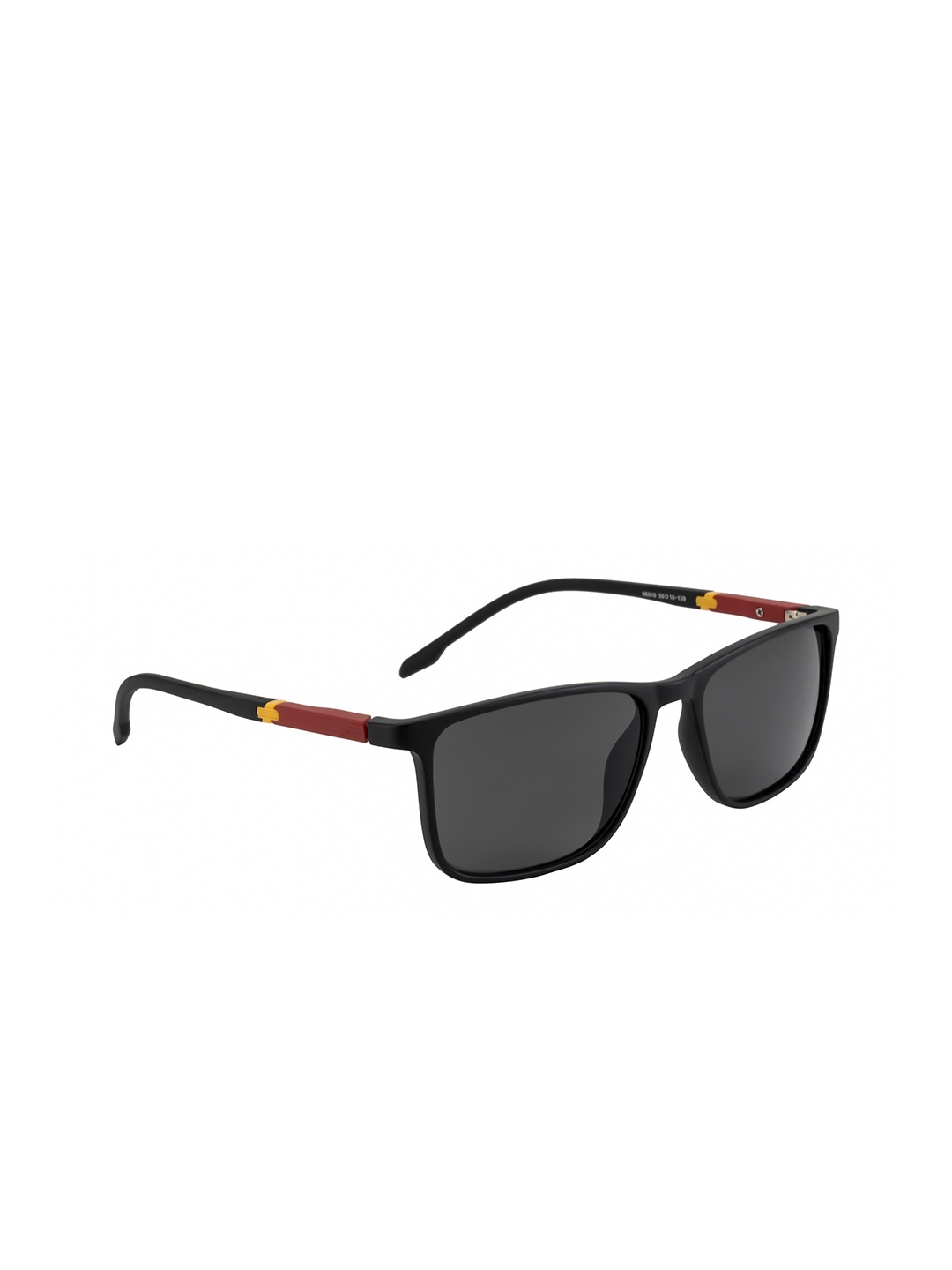 

Gold Berg Unisex Grey Lens & Black Square Sunglasses with UV Protected Lens