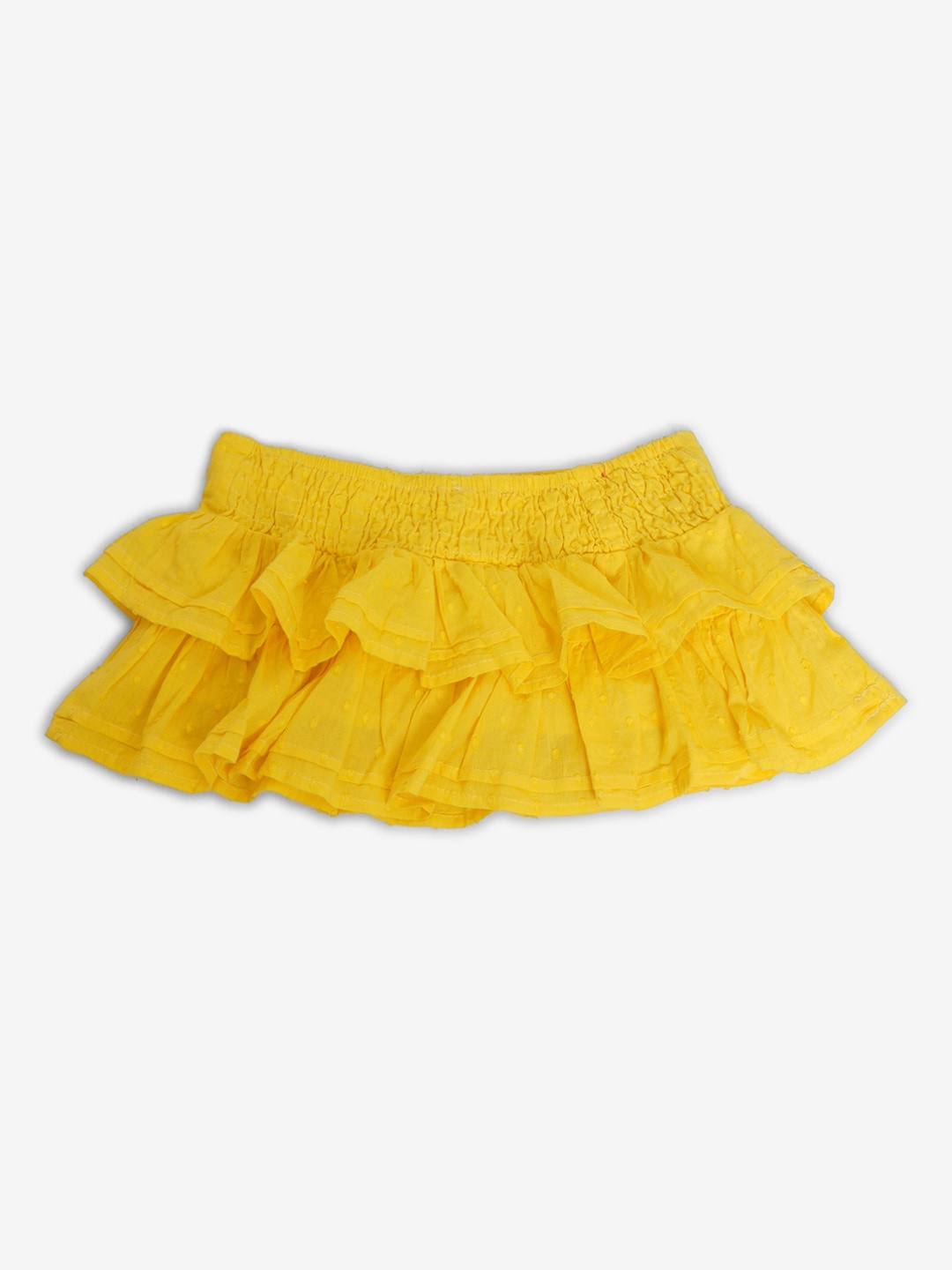 

Creative Kids Girls Yellow Solid Flared Mini Skirt