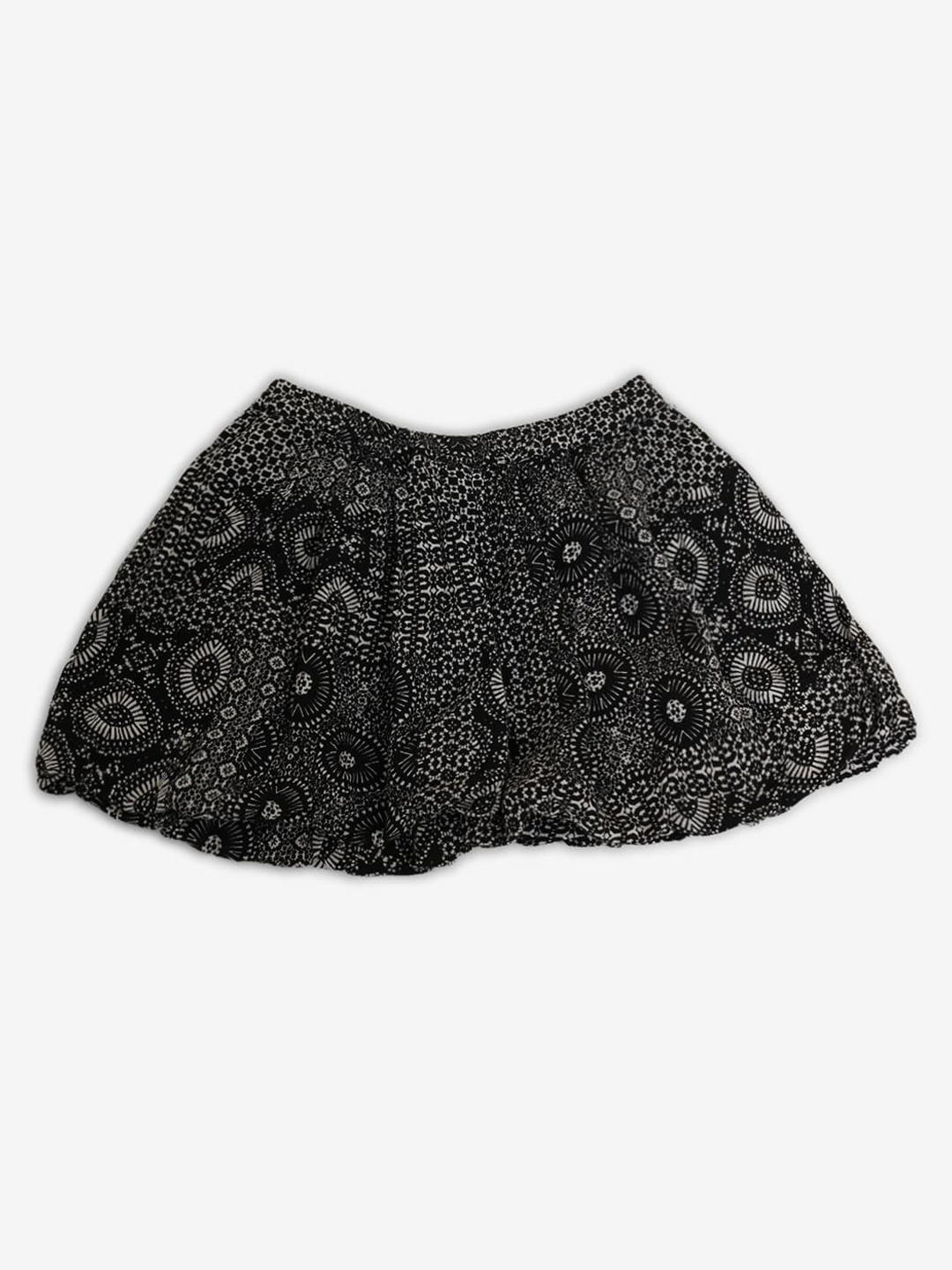 

Creative Kids Girls Black & White Printed Mini Skirt