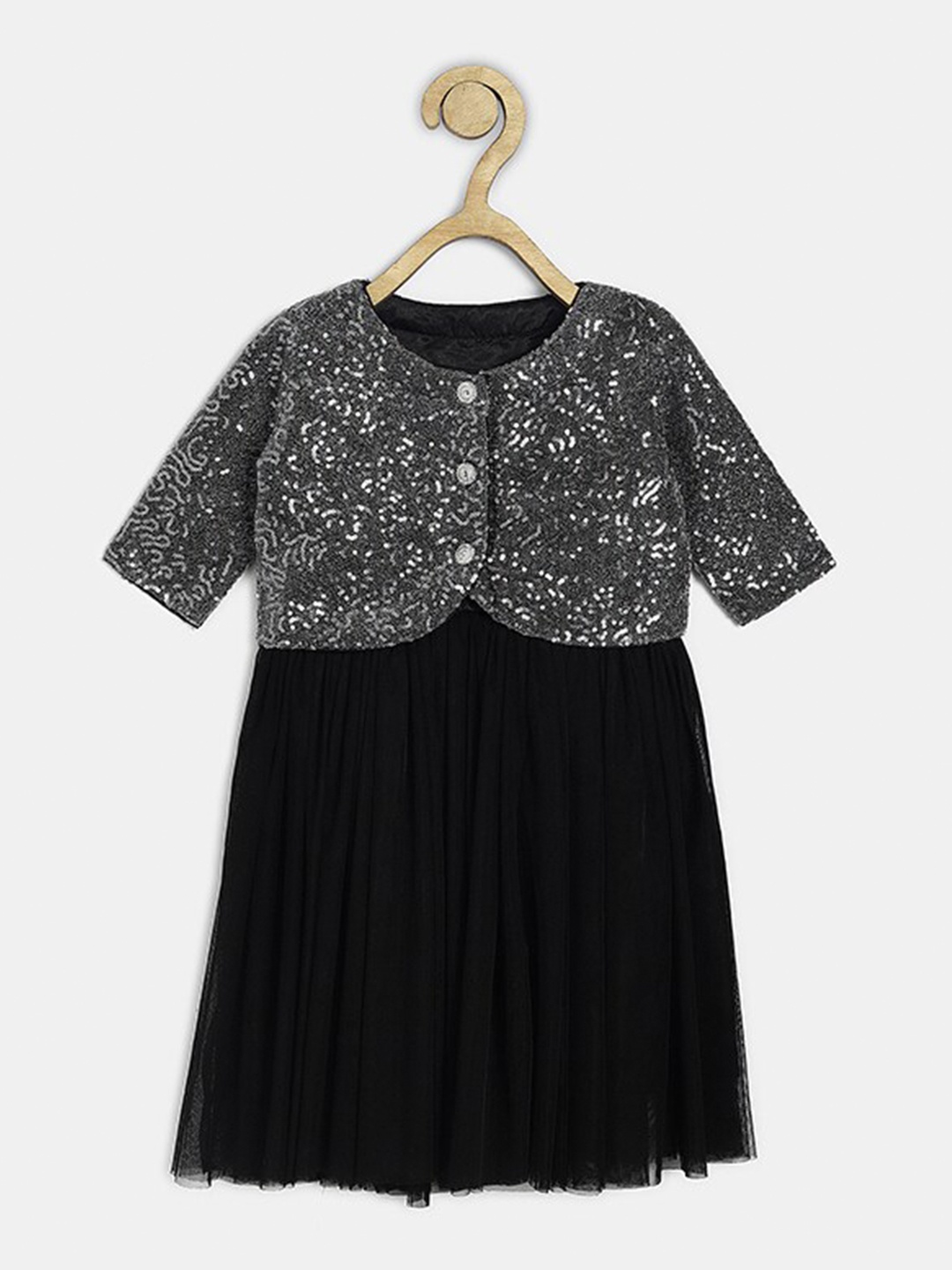 

Bella Moda Black Satin Dress